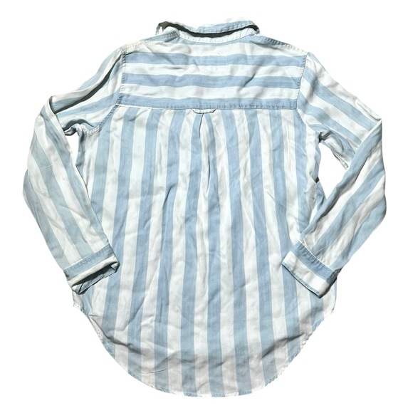 Rails x Anthropologie Top Uli Block Stripe Lace Up White Western Boho - Picture 3 of 14